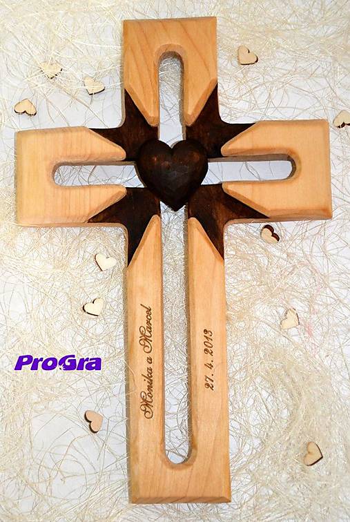 Dekorácie - Lúčový krížik - bledý - 11459839_