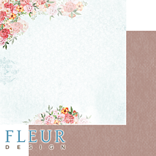 Papier - Fleur Design Marshmallow - Early Morning 12x12 inch scrapbook papier - 40% ZĽAVA - 11459163_