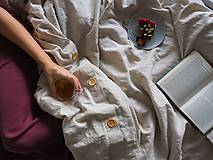 Úžitkový textil - Ľanové posteľné obliečky DVOJPAPLÓN - 11459567_