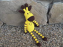 Hračky - Háčkovaná žirafka - žltá - veľká 45cm - 11462871_