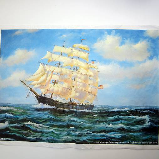 Papier - Ryžový papier plachetnica- 39x29 cm - 11468160_