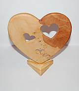 Dekorácie - Dekorácia z dreva - Bukové srdce - rodinka - 11467821_