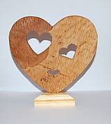 Dekorácie - Dekorácia z dreva - Bukové srdce - rodinka - 11467822_