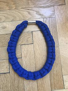 Náhrdelníky - Viazaný náhrdelník -VII. (Modrá) - 11466147_