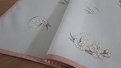 Úžitkový textil - Obrus... Easter flowers (60×60 cm staroružový lem) - 11469099_