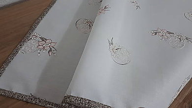 Úžitkový textil - Obrus... Easter flowers (60×60 cm hnedý lem) - 11469102_