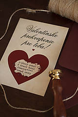 Papiernictvo - Valentínske prekvapenie - kartička o darčeku ❤ - 11471370_