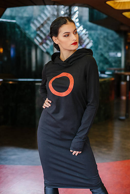 Šaty - FNDLK mikinošaty 456 RVH_glitter - 11472296_