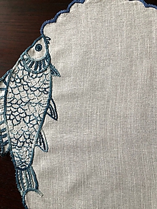 Úžitkový textil - Obrúsok rybka - 11473559_