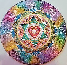 Dekorácie - Mandala...Vesmírna rovnováha srdca - 11475881_