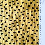 Textil - dvojitý mušelín Machuľky, 100 % bavlna Holandsko,šírka 130 cm (Žltá) - 11479906_