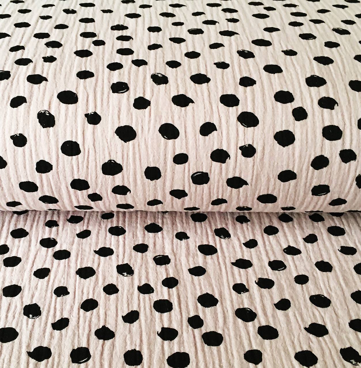 dvojitý mušelín Machuľky, 100 % bavlna Holandsko,šírka 130 cm (Ružová)