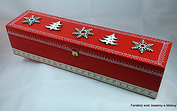 Úložné priestory & Organizácia - Vianočná krabica Snehové vločky - 11482195_
