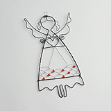 Dekorácie - anjelik s farebnou sukňou - 11486517_