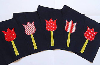 Úžitkový textil - Prestieranie - Modré s tulipánmi ♥♥ (♥♥) - 11487638_
