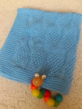 Detský textil - Pletená deka do kočíka alebo postieľky - 11488787_