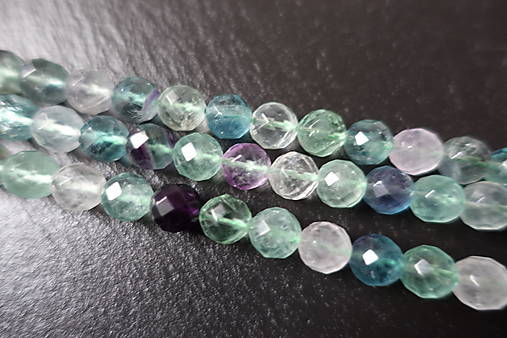 Minerály - Fluorit fazetovaný 10mm (1 korálka) - 11494661_