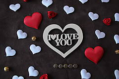 Dekorácie - Valentínske srdiečko I love you - 11501558_
