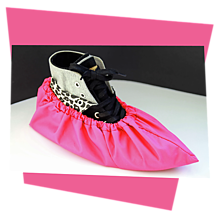 Ponožky, pančuchy, obuv - Návleky na topánky ružové - 11500658_