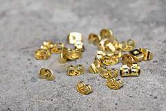 Komponenty - Motýliky zlaté 4x5mm, 0.20€/10ks - 11500058_