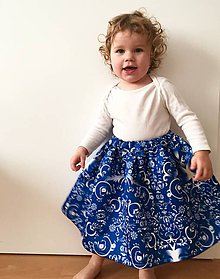 Detské oblečenie - detská sukňa Modrý folklór - 11508314_