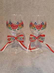 Nádoby - Folk poháre Kvetinový ornament - 11509839_