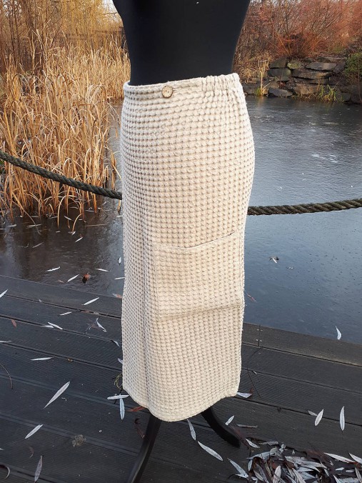 Župany - Ľanovo bavlnený pánsky kilt - 11511706_