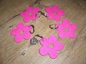 Kľúčenky - Kľúčenka kvet ružová - 11514251_