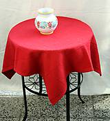 Úžitkový textil - Obrus. Tkaný ľanový s preberaninou. - 11518382_