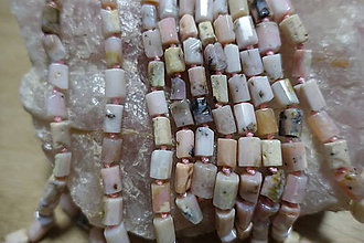 Minerály - Opál ružový 8x7 - 11518773_