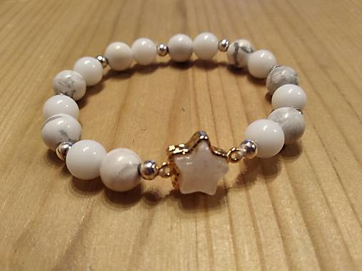 Náramky - Sada náramkov z bieleho jadeitu (Biely s drúzou) - 11521587_