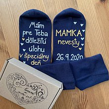 Ponožky, pančuchy, obuv - Maľované ponožky pre MAMKU nevesty - 11519543_