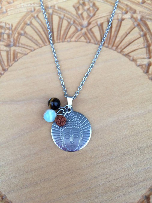 Náhrdelníky - prívesok Budha - oceľ - 11522312_