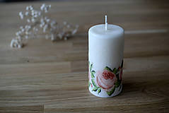 Svietidlá a sviečky - Sviečka Ruža (Tmavoružová ruža) - 11525462_