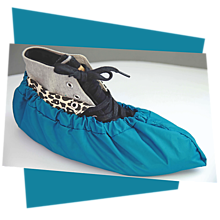 Ponožky, pančuchy, obuv - Návleky na topánky modré - 11525384_