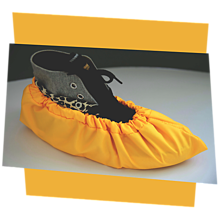 Ponožky, pančuchy, obuv - Návleky na topánky žlté - 11525393_