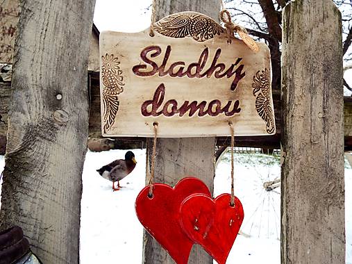 Tabuľky - Tabuľka-Sladký domov (Fialová) - 11524665_