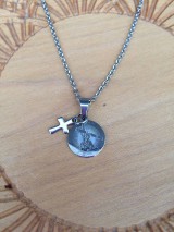 náhrdelník s Ježišom a krížikom - oceľ