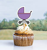 Detské doplnky - Detský minimalizmus - zápich na muffin - život (kočík) - 11523779_