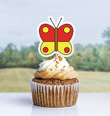 Detské doplnky - Detský minimalizmus - zápich na muffin príroda (motýľ) - 11523761_