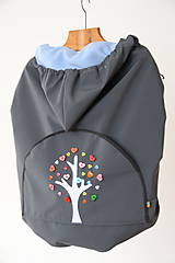 Detské oblečenie - softshellová kapsa s odopínateľným flisom a oblúkovým vreckom - 11530054_