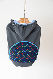 Detské oblečenie - softshellová kapsa s odopínateľným flisom a oblúkovým vreckom - 11530057_