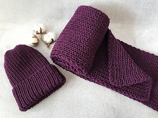 Šály a nákrčníky - Šál - unisex. (Baklažánová) - 11534928_