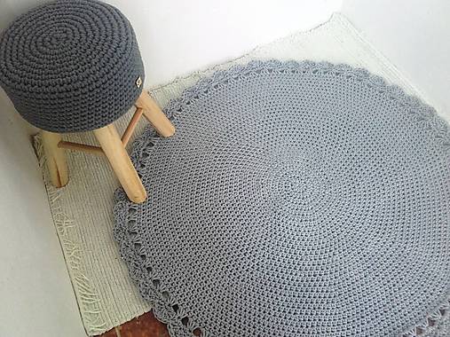 Úžitkový textil - Simplicity šedý koberček bavlna - 11534459_