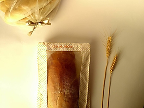 Úžitkový textil - Vrecúško na chlieb a pečivo - žlté bodky na bielej (1/2kg chlieb) - 11537320_
