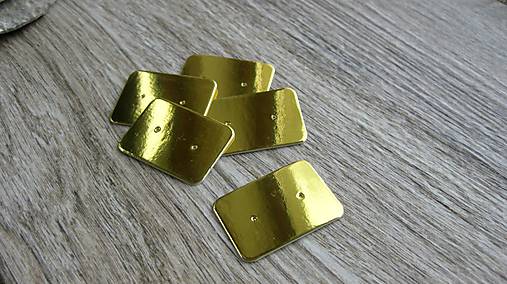 Obalový materiál - Karta na napichovacie náušnice, 10 ks (zlatá farba) - 11535916_