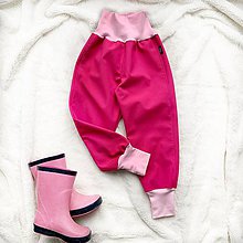 Detské oblečenie - Softshellové nohavice cyklaménové prechodné (letné) - 11534059_