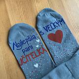 Ponožky, pančuchy, obuv - Maľované ponožky pre PANI UČITEĽKU - 11534883_
