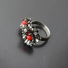 Prstene - Prsteň dva kvety - 11540148_