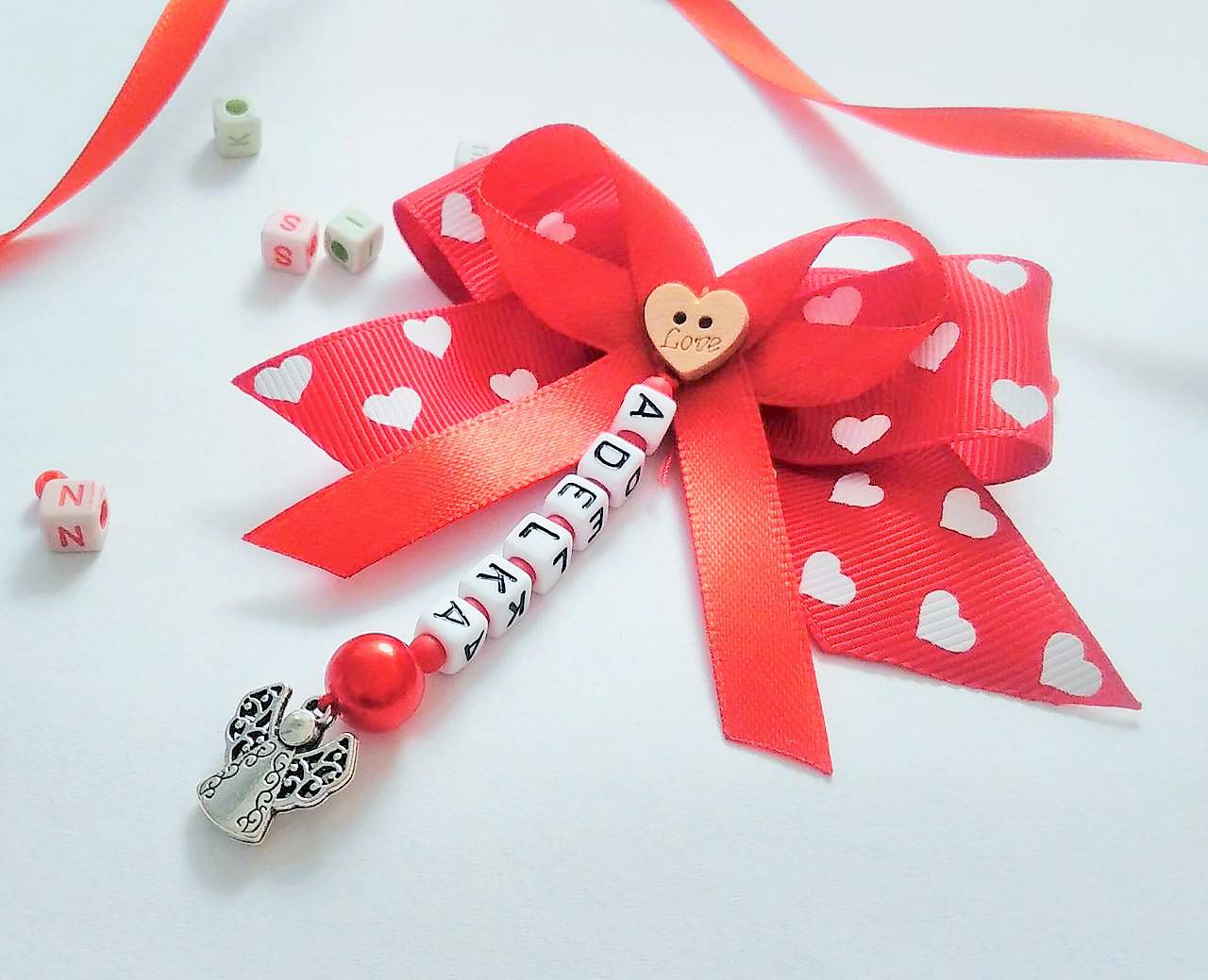 Stužka (mašlička) proti urieknutiu na kočík  (Červená)